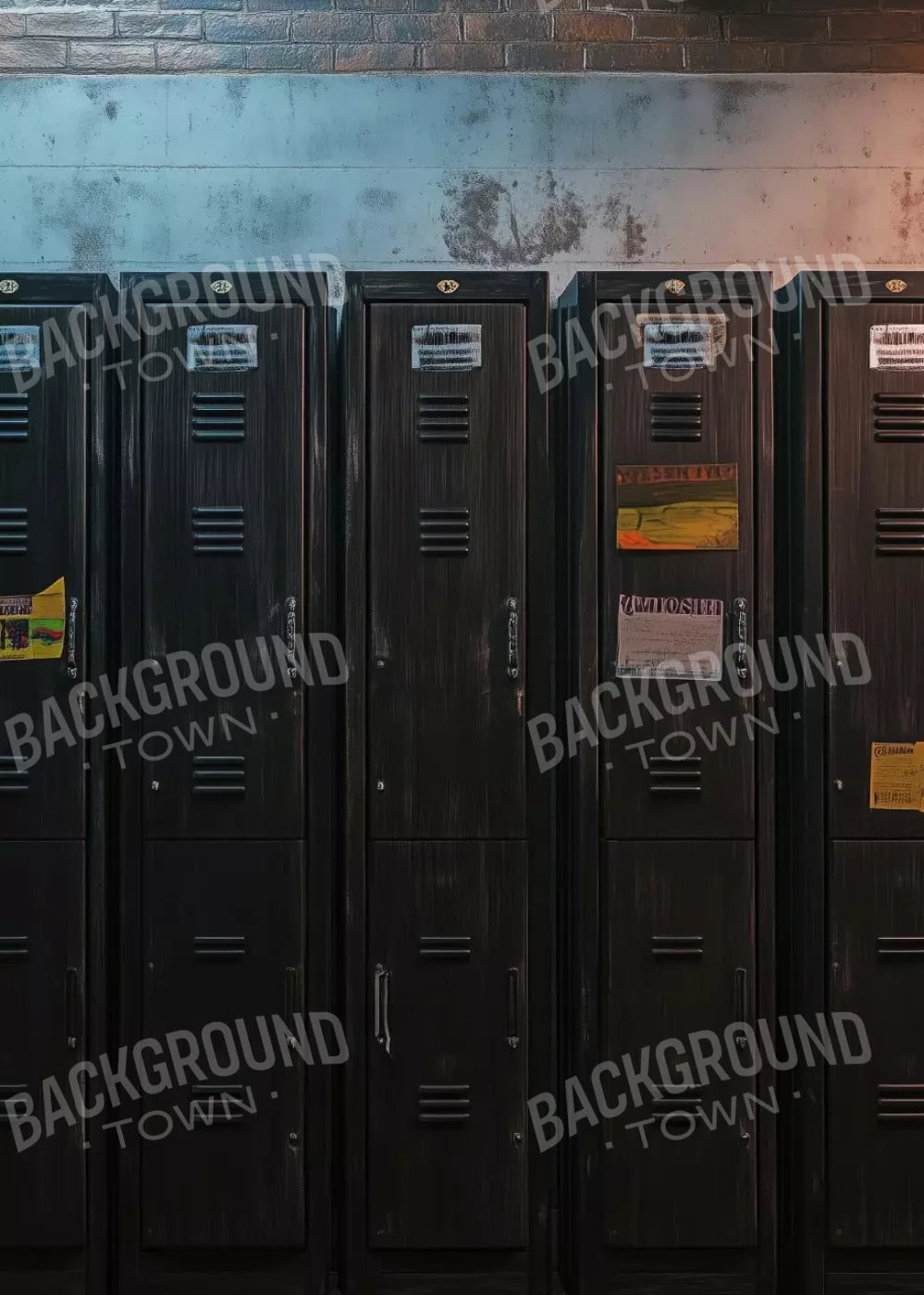Vintage Gym Lockers 5’X7’ Ultracloth (60 X 84 Inch) Backdrop