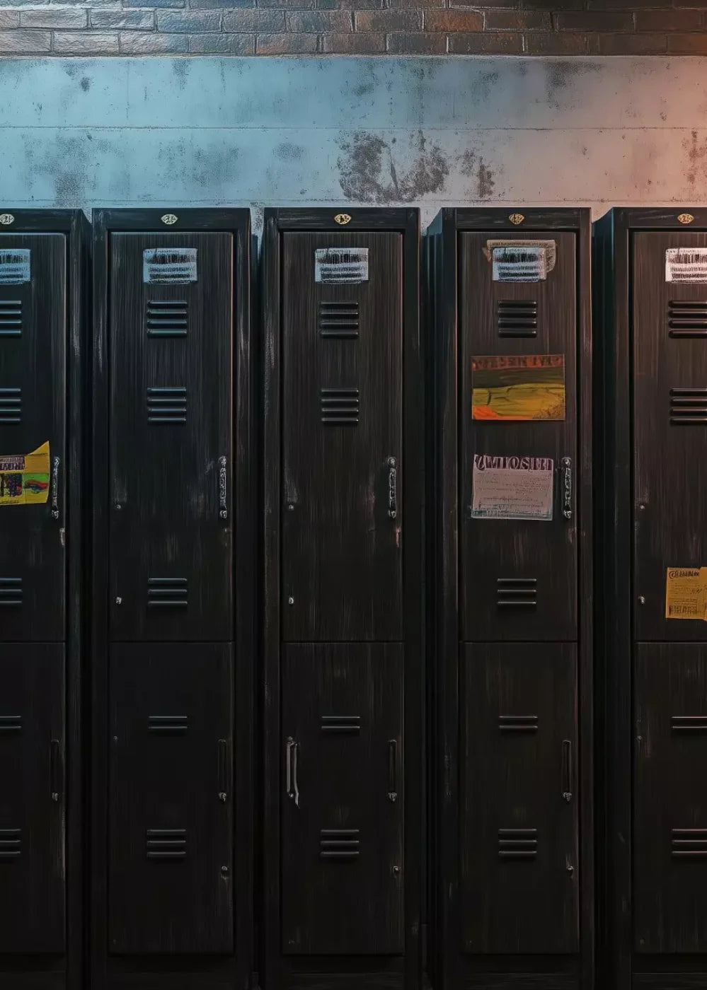Vintage Gym Lockers 5’X7’ Ultracloth (60 X 84 Inch) Backdrop