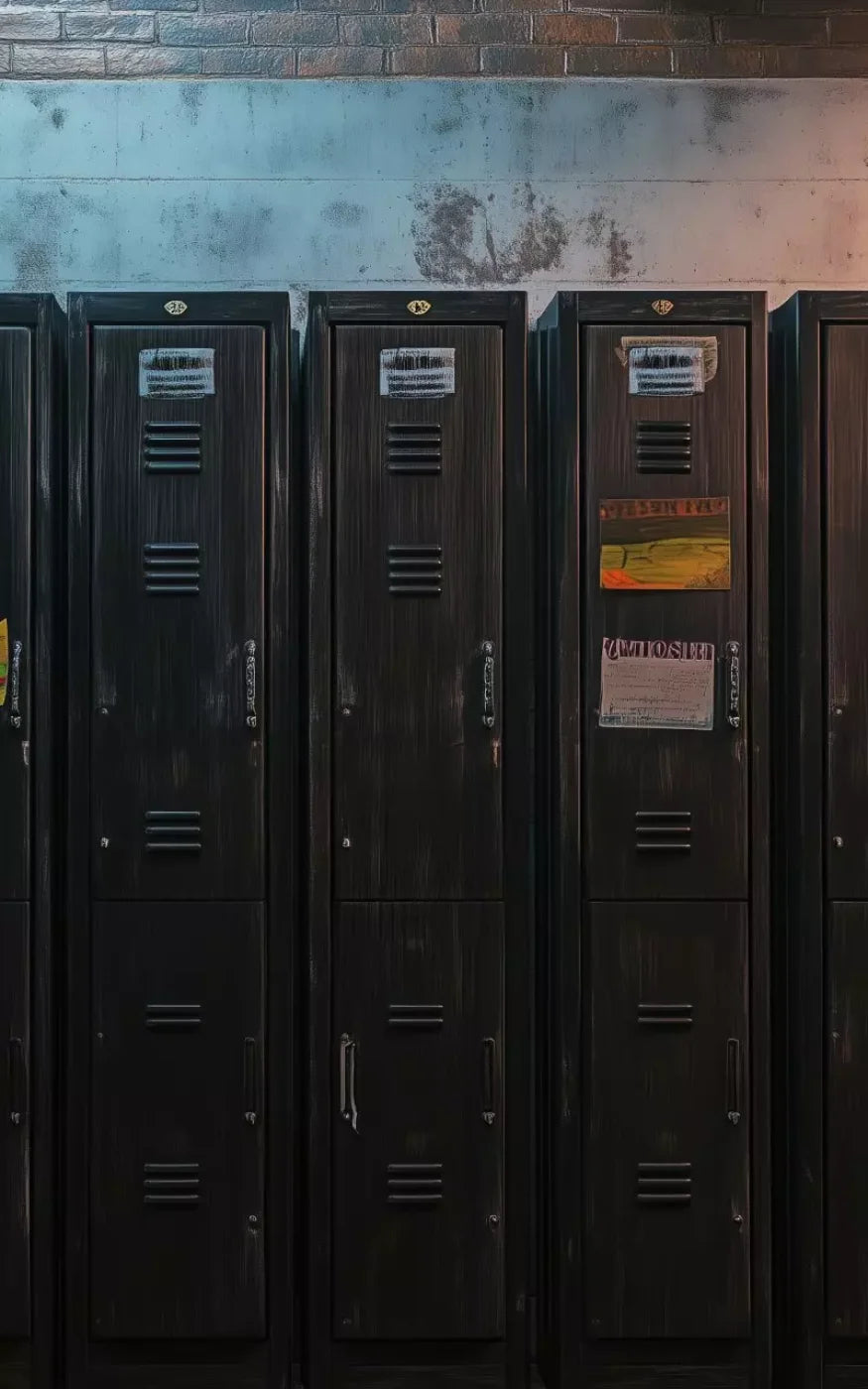 Vintage Gym Lockers 5’X8’ Ultracloth (60 X 96 Inch) Backdrop