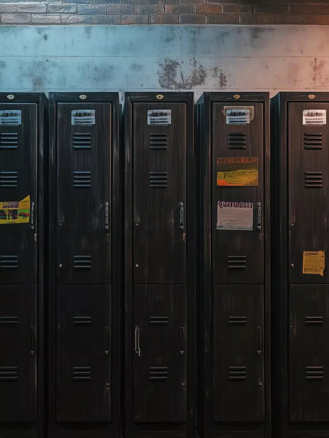 Vintage Gym Lockers 6’X8’ Fleece (72 X 96 Inch) Backdrop