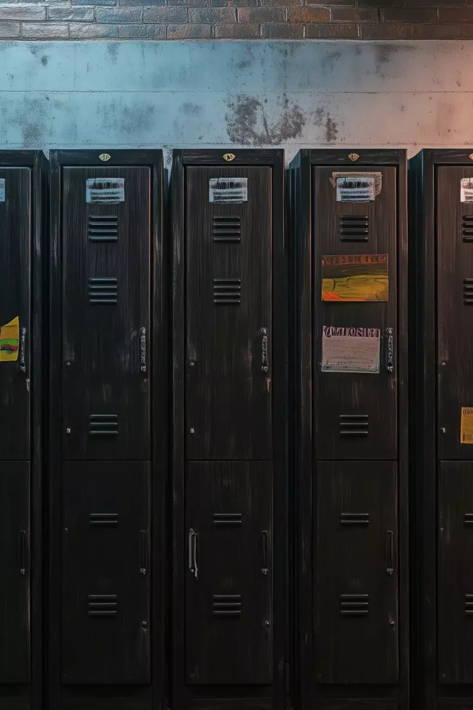 Vintage Gym Lockers 8’X12’ Ultracloth (96 X 144 Inch) Backdrop