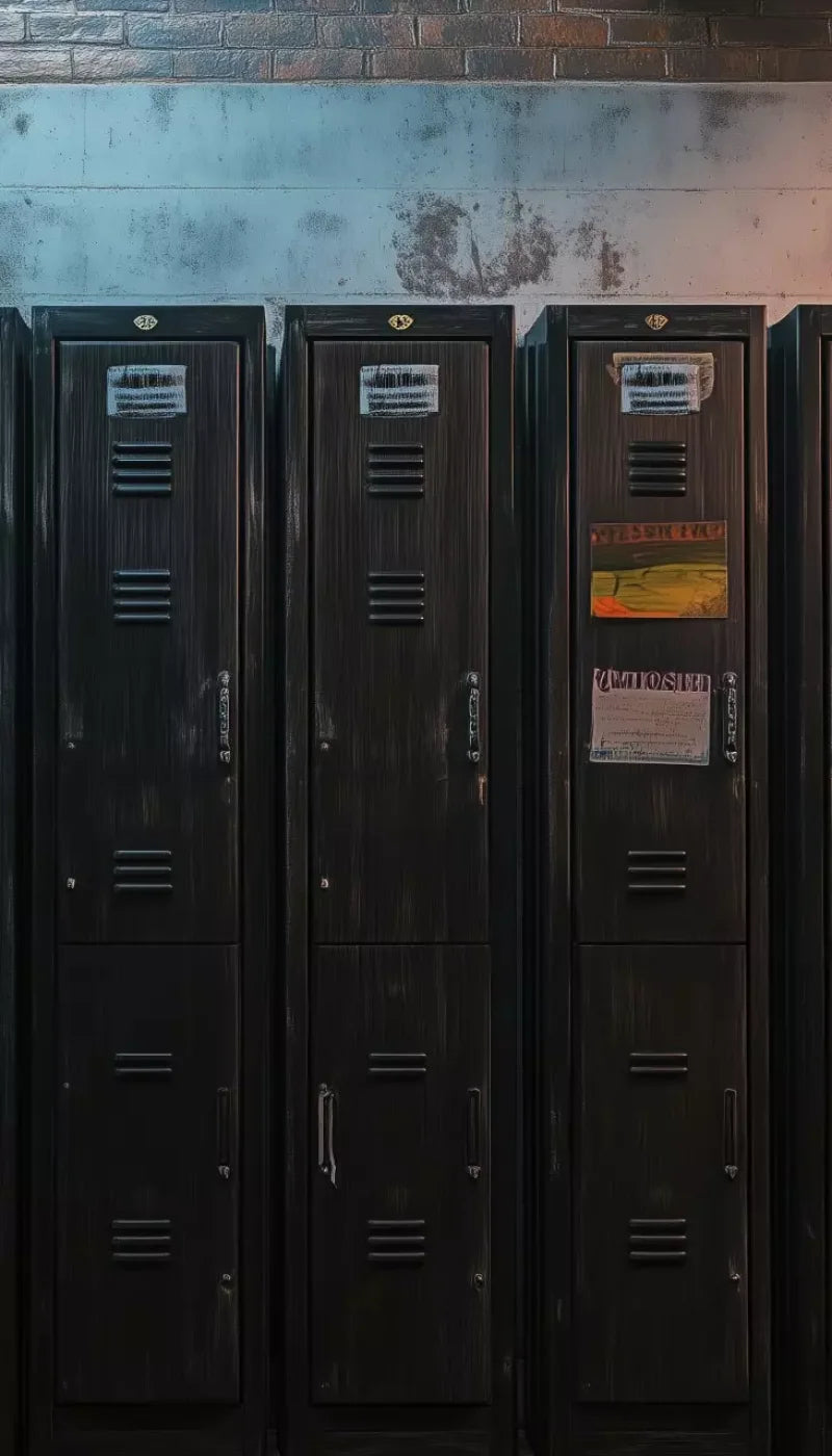 Vintage Gym Lockers 8’X14’ Ultracloth (96 X 168 Inch) Backdrop