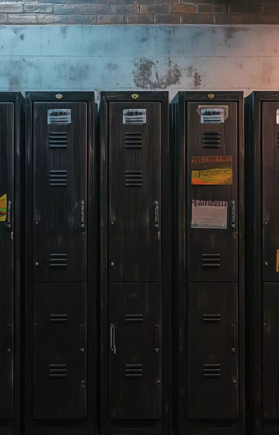 Vintage Gym Lockers 9’X14’ Ultracloth (108 X 168 Inch) Backdrop