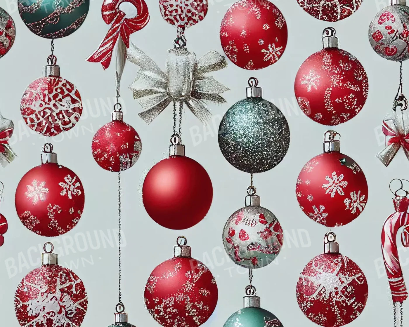 Vintage Ornaments I 10’X8’ Fleece (120 X 96 Inch) Backdrop