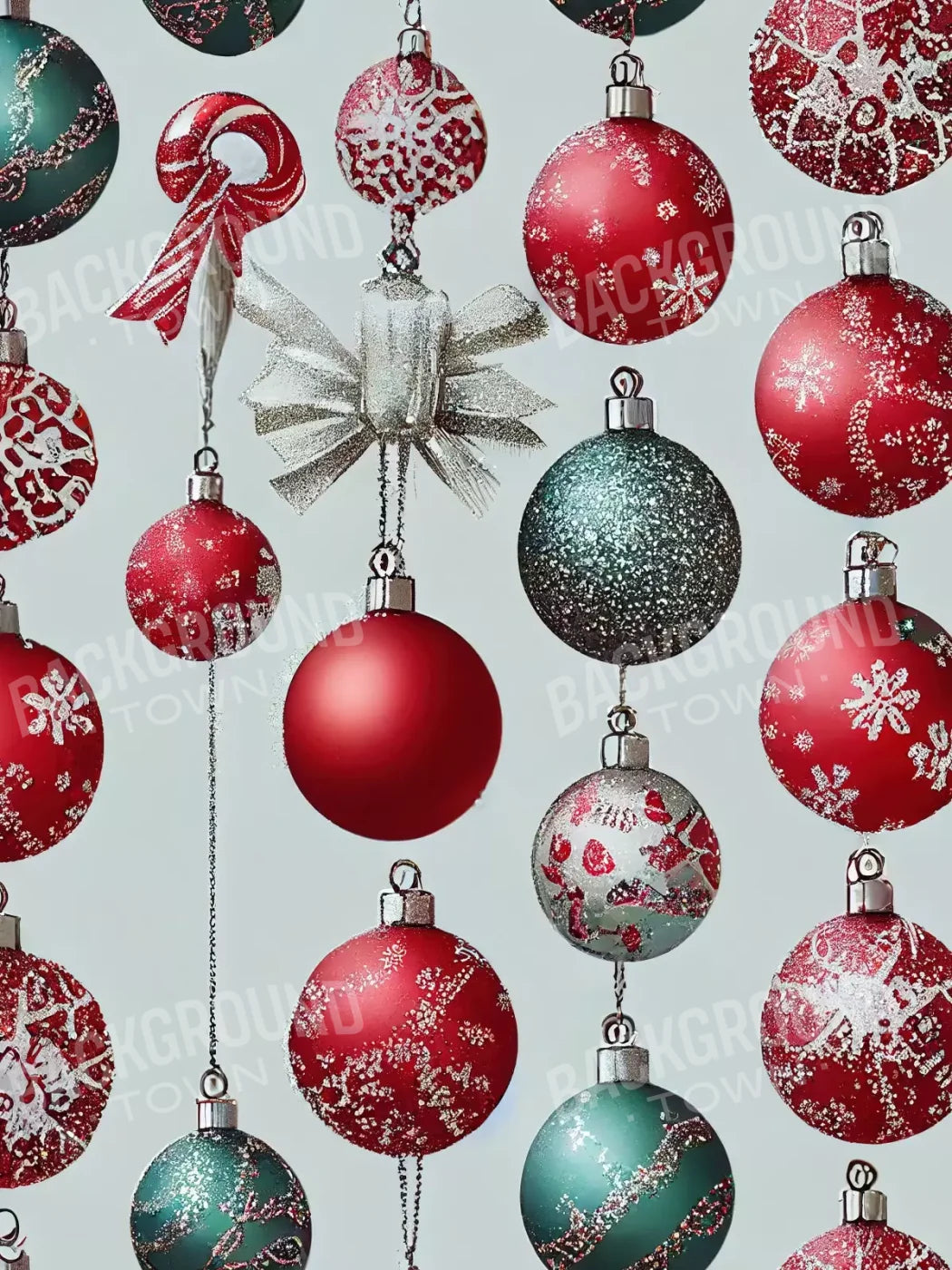 Vintage Ornaments I 6’X8’ Fleece (72 X 96 Inch) Backdrop