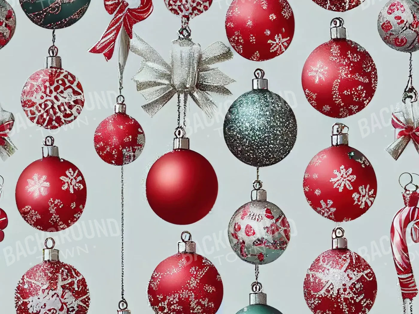 Vintage Ornaments I 8’X6’ Fleece (96 X 72 Inch) Backdrop