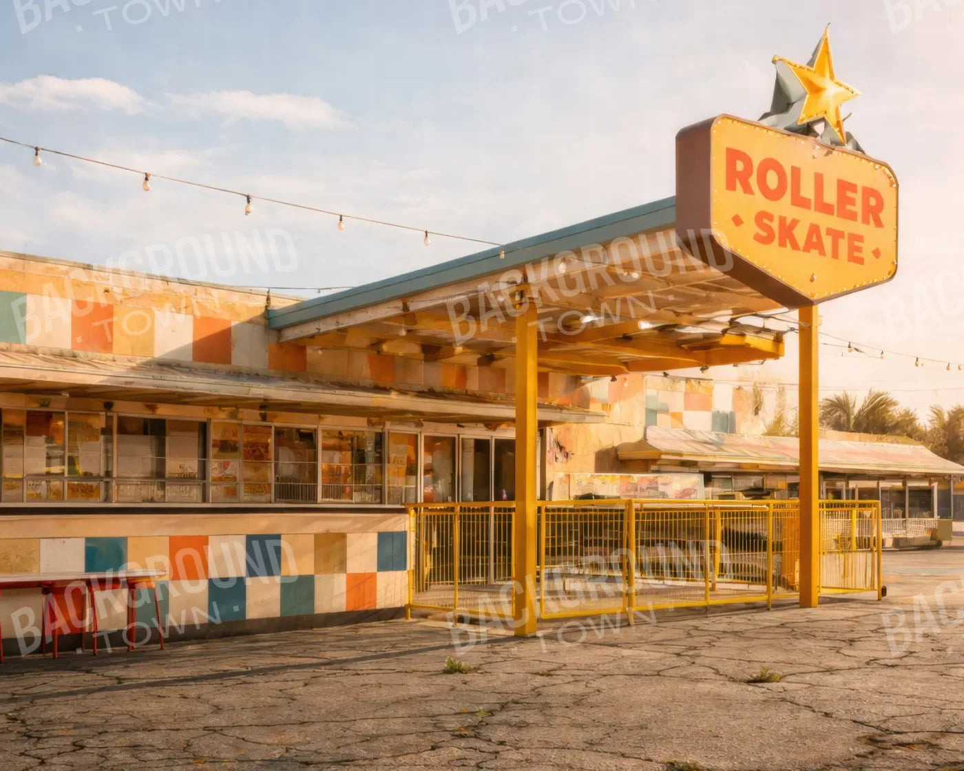 Vintage Rink 10’x8’ Fleece (120 x 96 inch) Backdrop