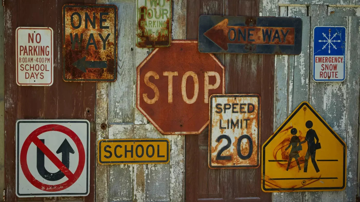 Vintage Signs 14’X8’ Ultracloth (168 X 96 Inch) Backdrop