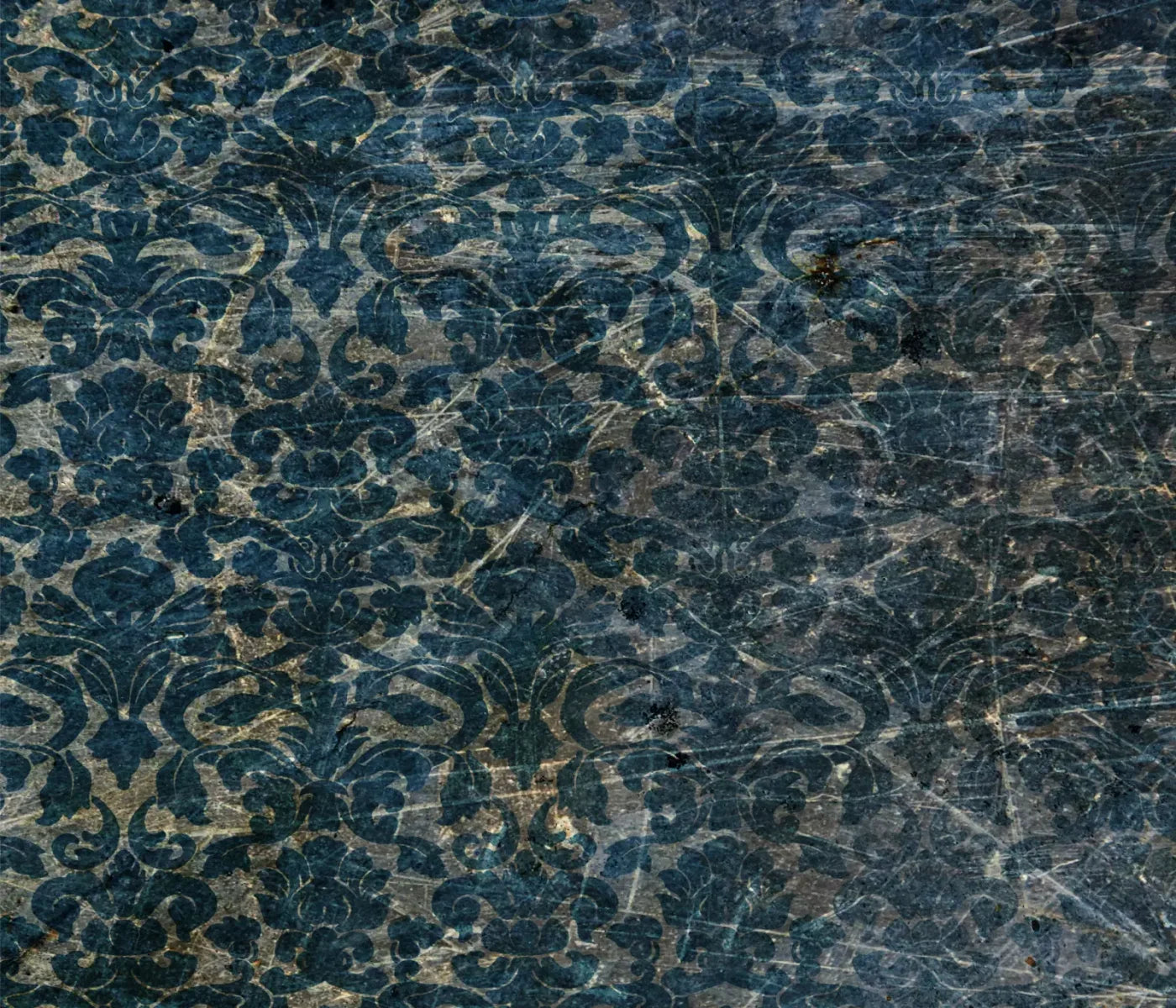 Vintage Wallpaper Blue 12X10 Ultracloth ( 144 X 120 Inch ) Backdrop