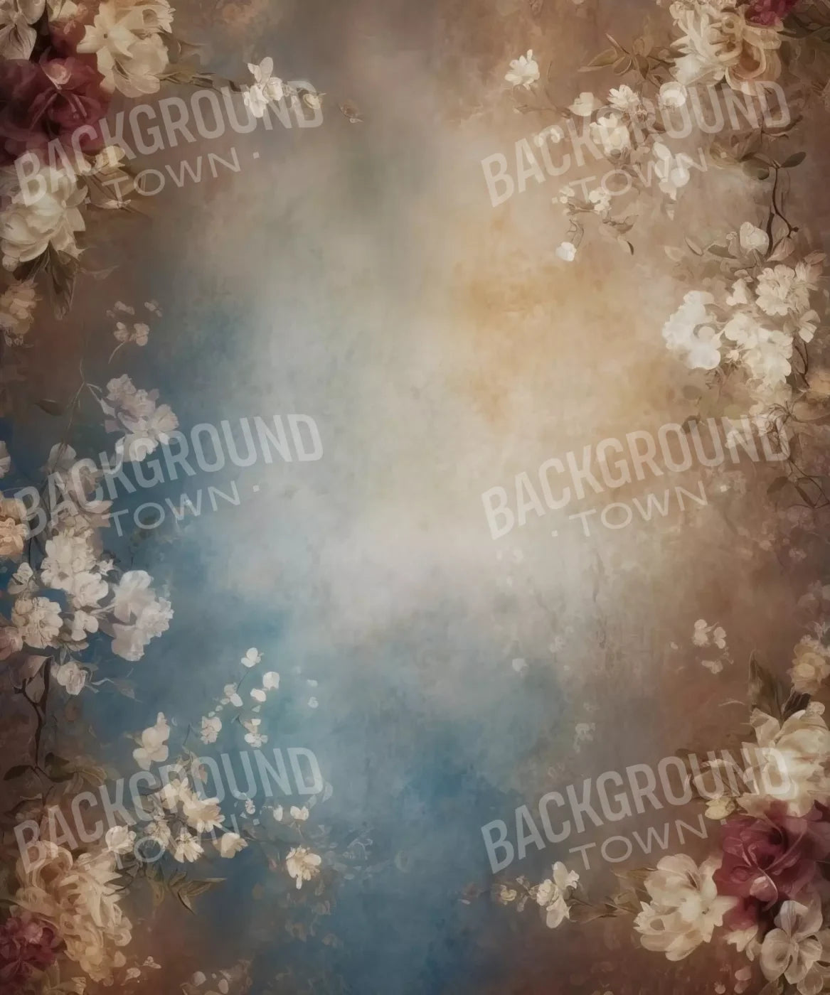 Vintage White Roses Ii 10’X12’ Ultracloth (120 X 144 Inch) Backdrop