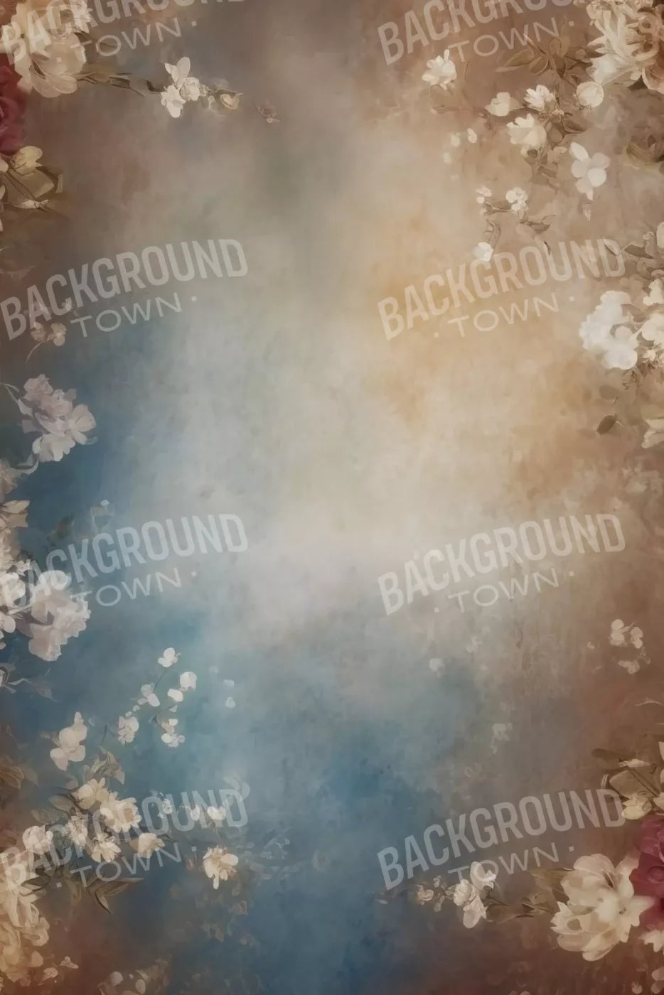 Vintage White Roses Ii 8’X12’ Ultracloth (96 X 144 Inch) Backdrop