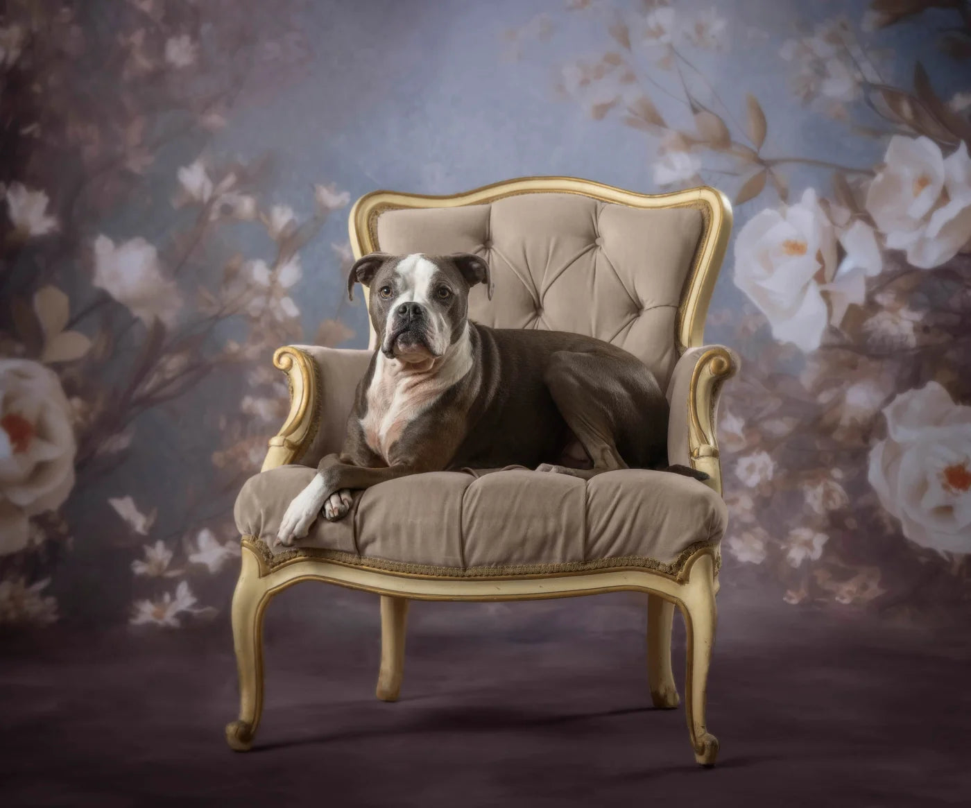 Vintage White Roses Backdrop