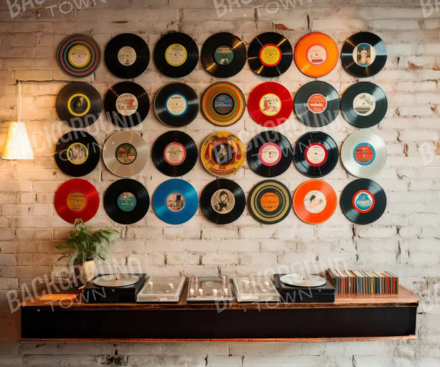 Vinyl Records 12’x10’ UltraCloth (144 x 120 inch) Backdrop