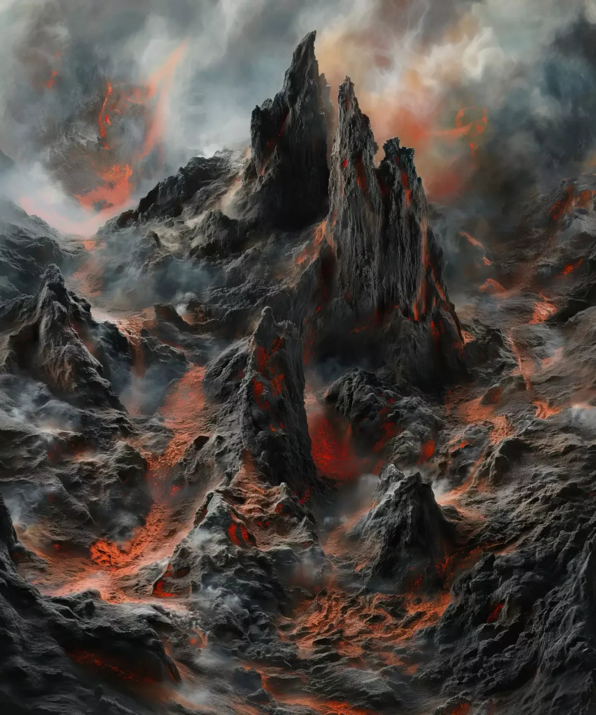 Volcanic Eruption 001 8X10 10’X12’ Ultracloth (120 X 144 Inch) Backdrop