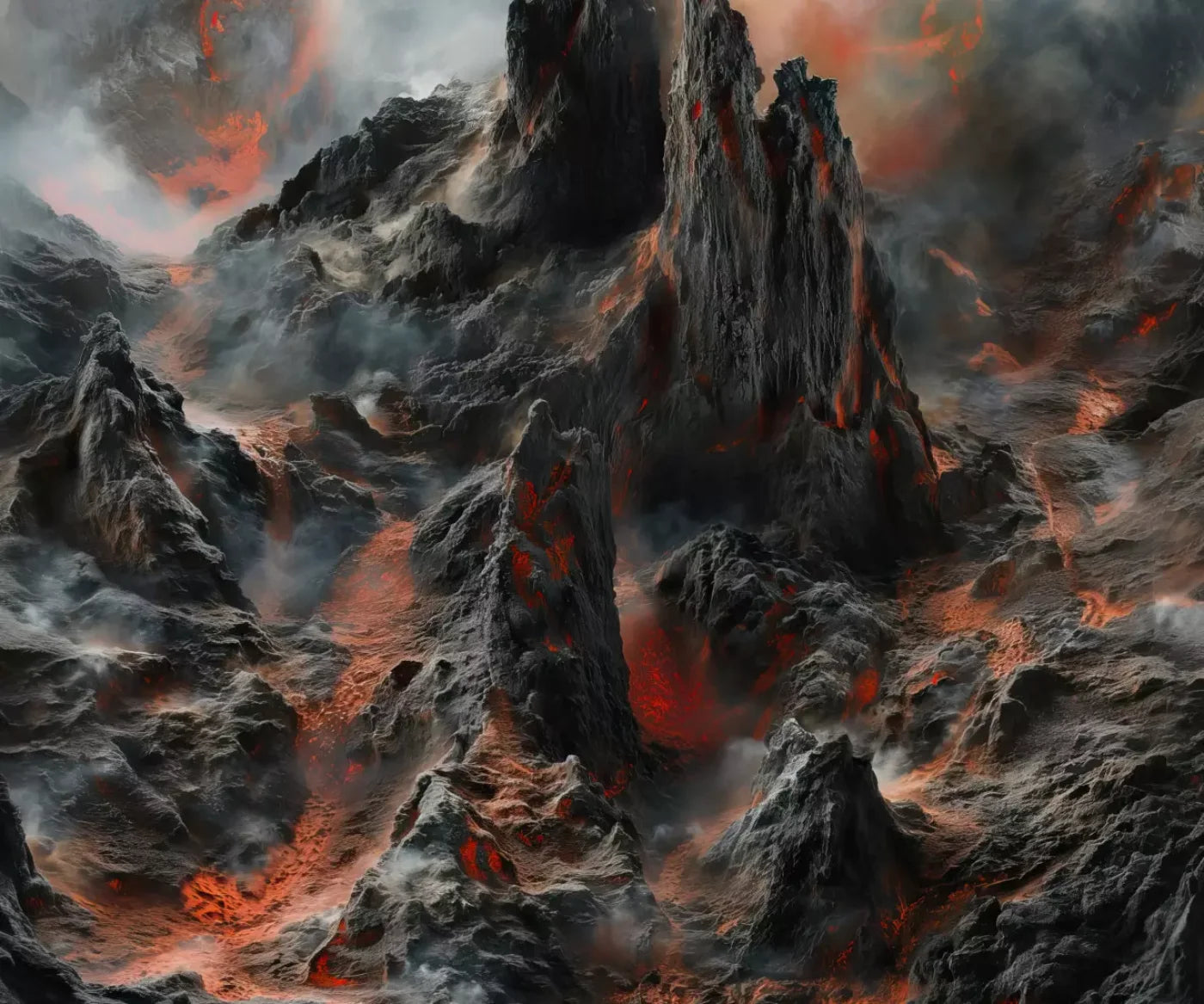 Volcanic Eruption 001 8X10 12’X10’ Ultracloth (144 X 120 Inch) Backdrop