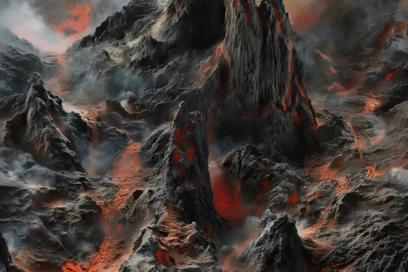 Volcanic Eruption 001 8X10 12’X8’ Ultracloth (144 X 96 Inch) Backdrop