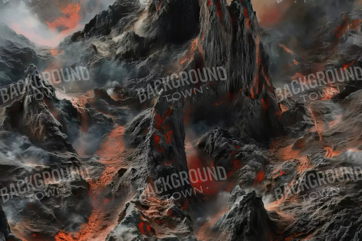 Volcanic Eruption 001 8X10 12’X8’ Ultracloth (144 X 96 Inch) Backdrop