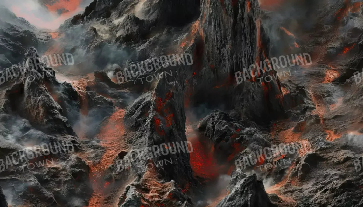 Volcanic Eruption 001 8X10 14’X8’ Ultracloth (168 X 96 Inch) Backdrop