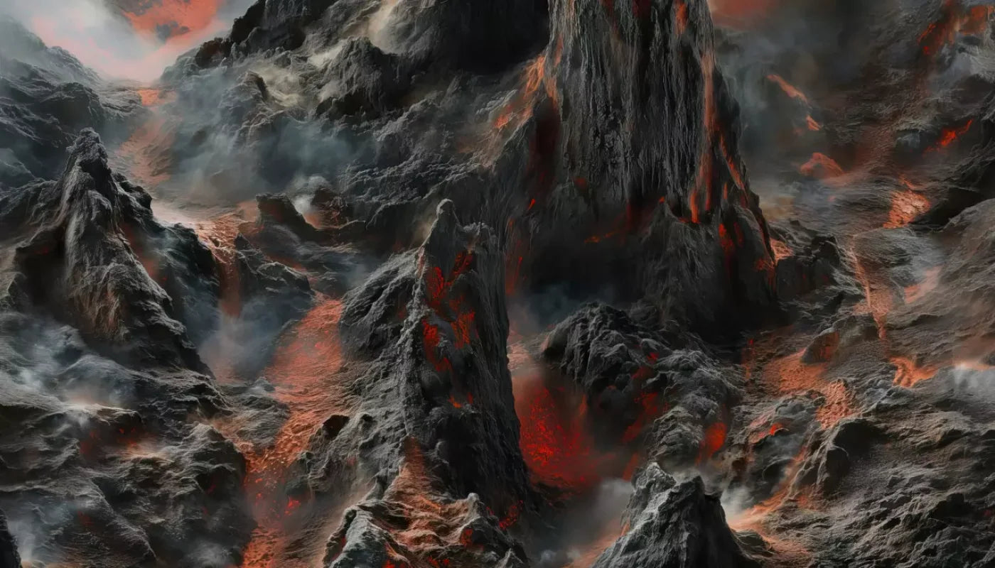 Volcanic Eruption 001 8X10 14’X8’ Ultracloth (168 X 96 Inch) Backdrop