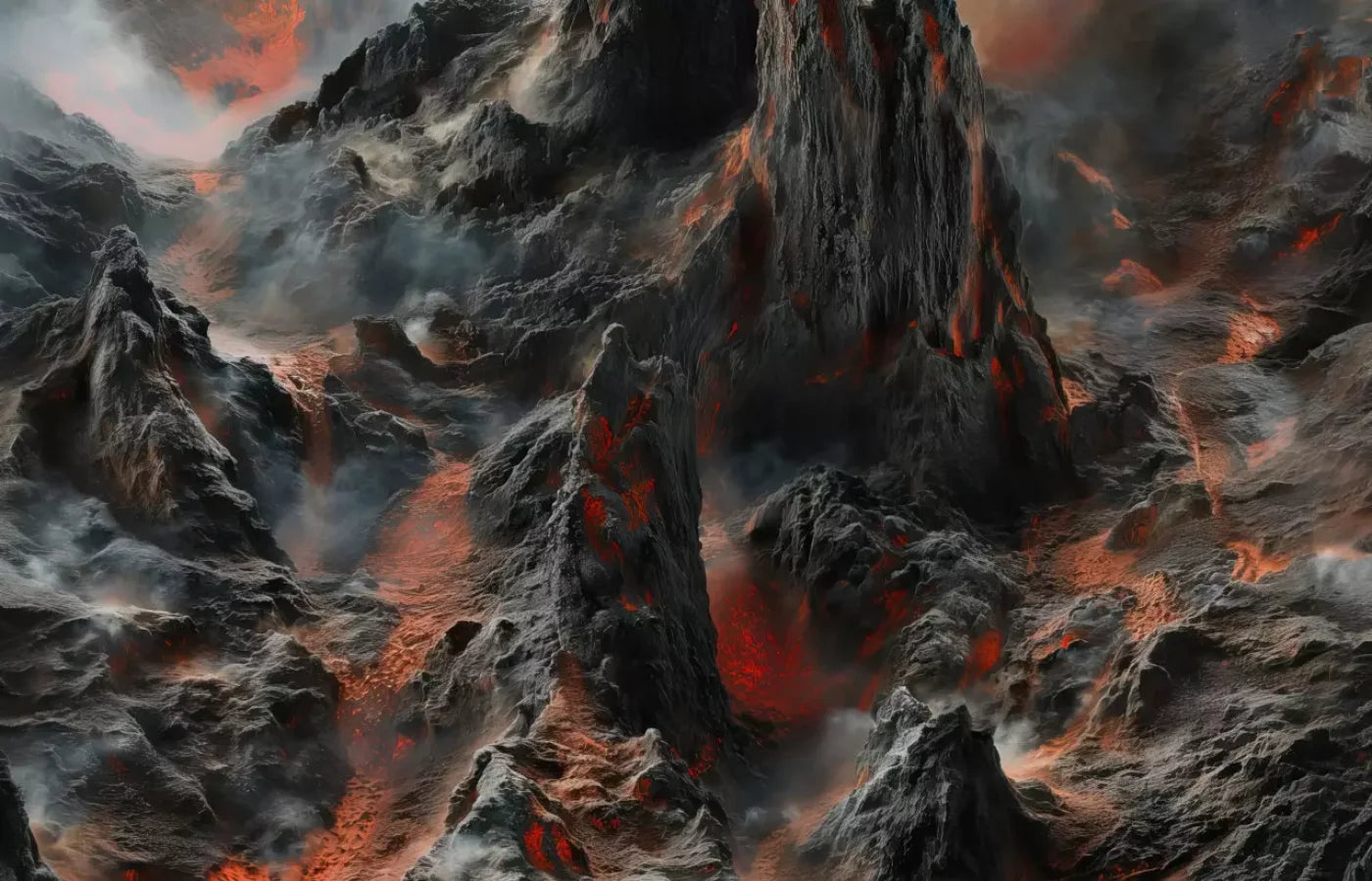 Volcanic Eruption 001 8X10 14’X9’ Ultracloth (168 X 108 Inch) Backdrop