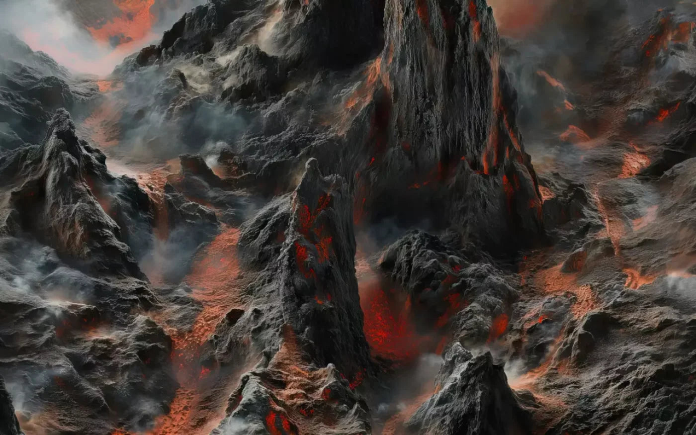 Volcanic Eruption 001 8X10 16’X10’ Ultracloth (192 X 120 Inch) Backdrop
