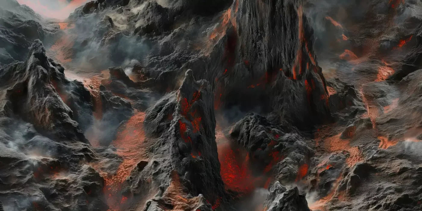 Volcanic Eruption 001 8X10 20’X10’ Ultracloth (240 X 120 Inch) Backdrop