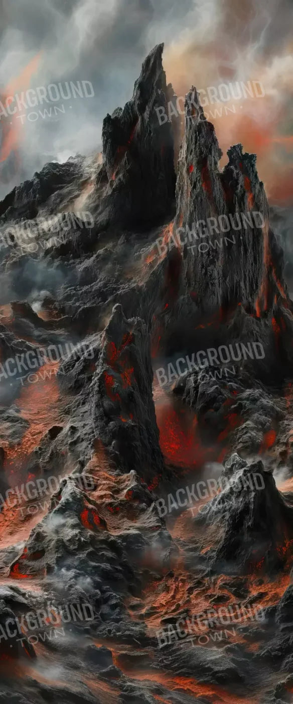 Volcanic Eruption 001 8X10 5’X12’ Ultracloth For Westcott X - Drop (60 X 144 Inch) Backdrop
