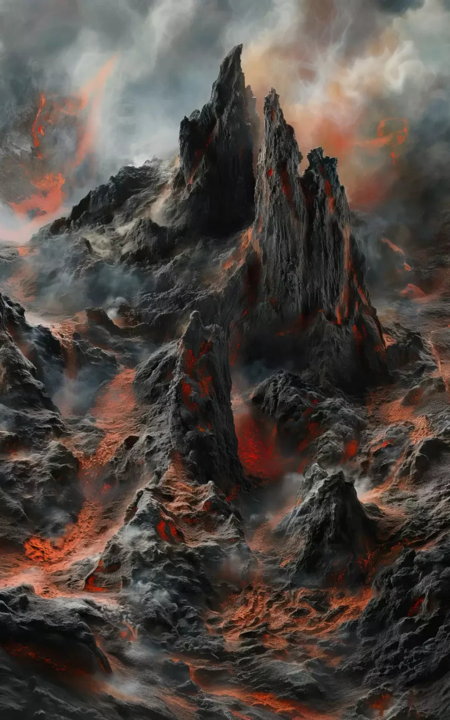 Volcanic Eruption 001 8X10 5’X8’ Ultracloth (60 X 96 Inch) Backdrop