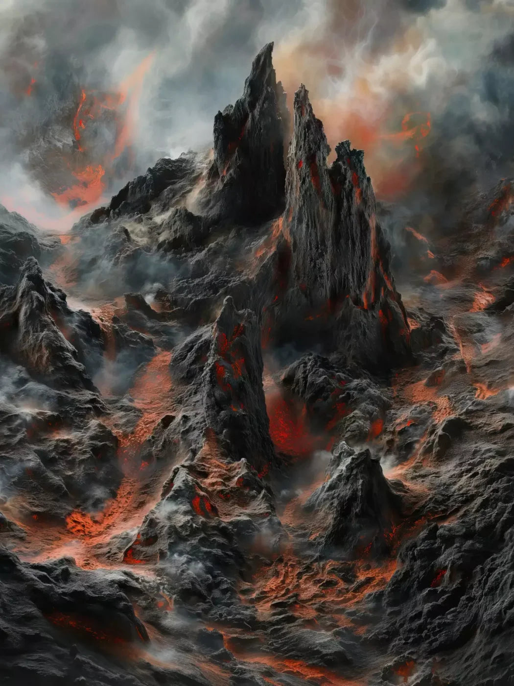 Volcanic Eruption 001 8X10 6’X8’ Fleece (72 X 96 Inch) Backdrop