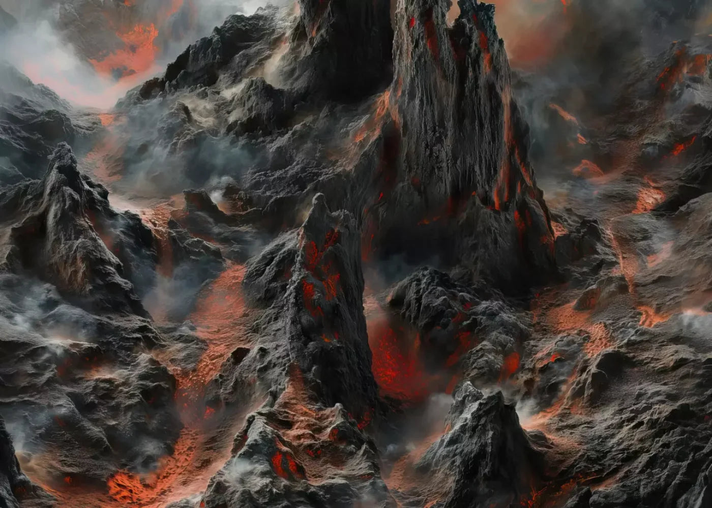 Volcanic Eruption 001 8X10 7’X5’ Ultracloth (84 X 60 Inch) Backdrop