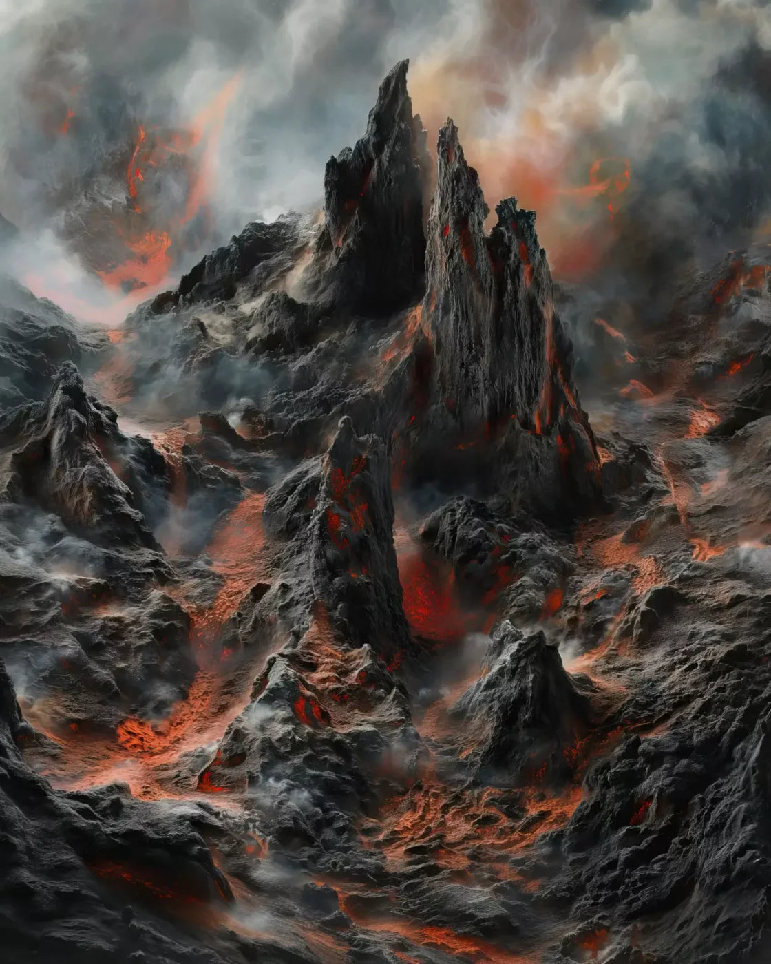 Volcanic Eruption 001 8X10 8’X10’ Fleece (96 X 120 Inch) Backdrop