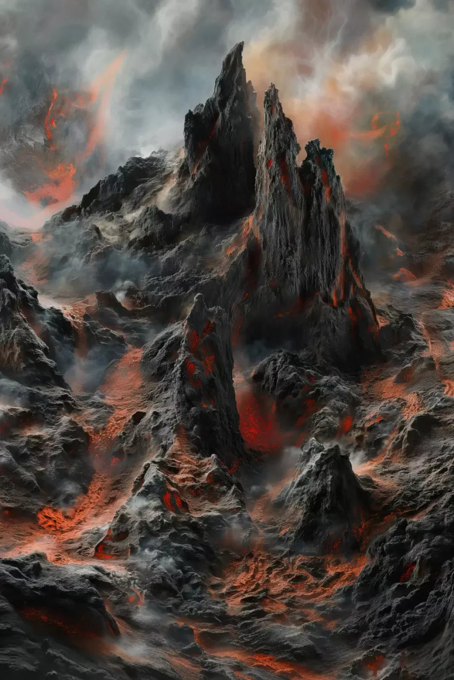 Volcanic Eruption 001 8X10 8’X12’ Ultracloth (96 X 144 Inch) Backdrop