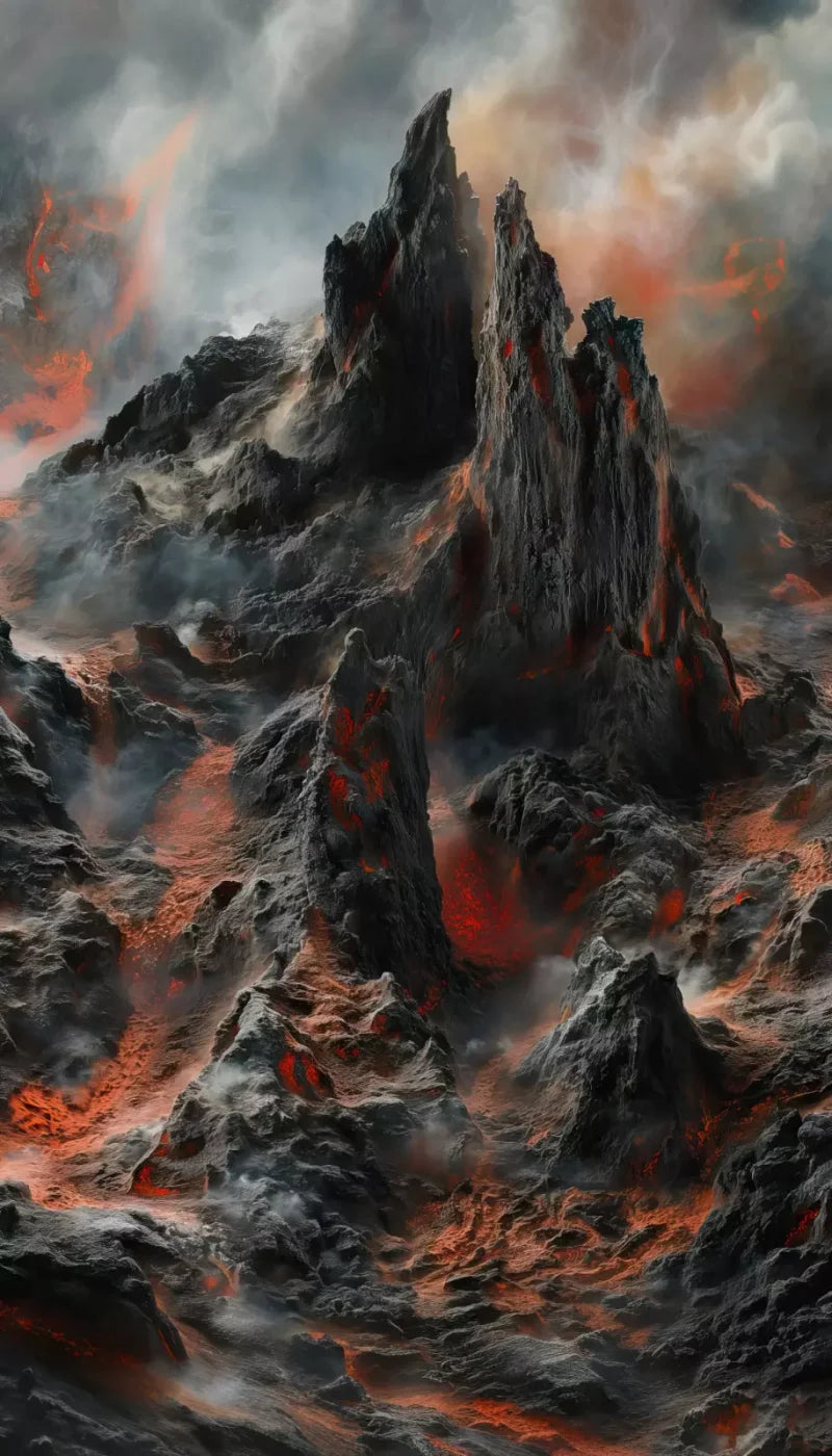 Volcanic Eruption 001 8X10 8’X14’ Ultracloth (96 X 168 Inch) Backdrop