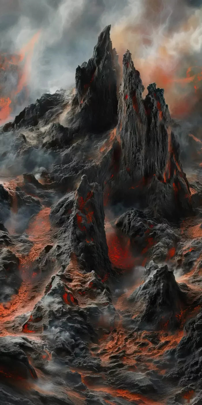 Volcanic Eruption 001 8X10 8’X16’ Ultracloth (96 X 192 Inch) Backdrop