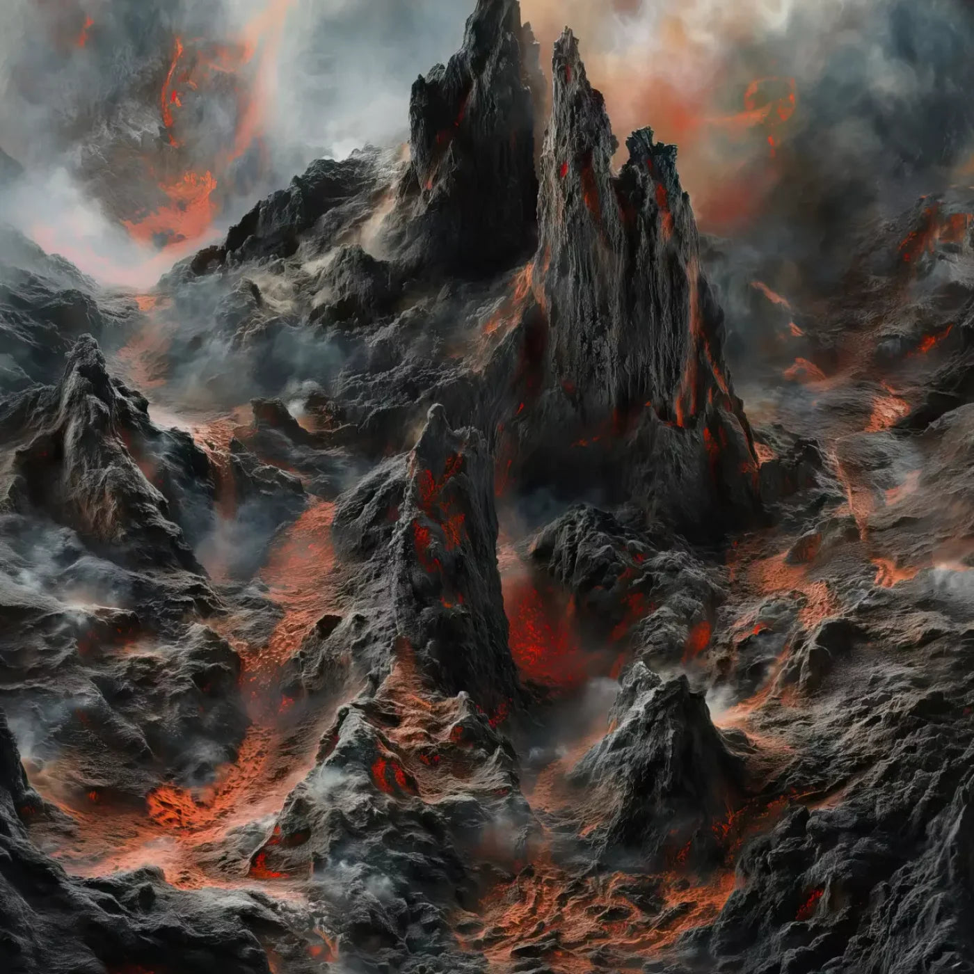 Volcanic Eruption 001 8X10 8’X8’ Fleece (96 X Inch) Backdrop
