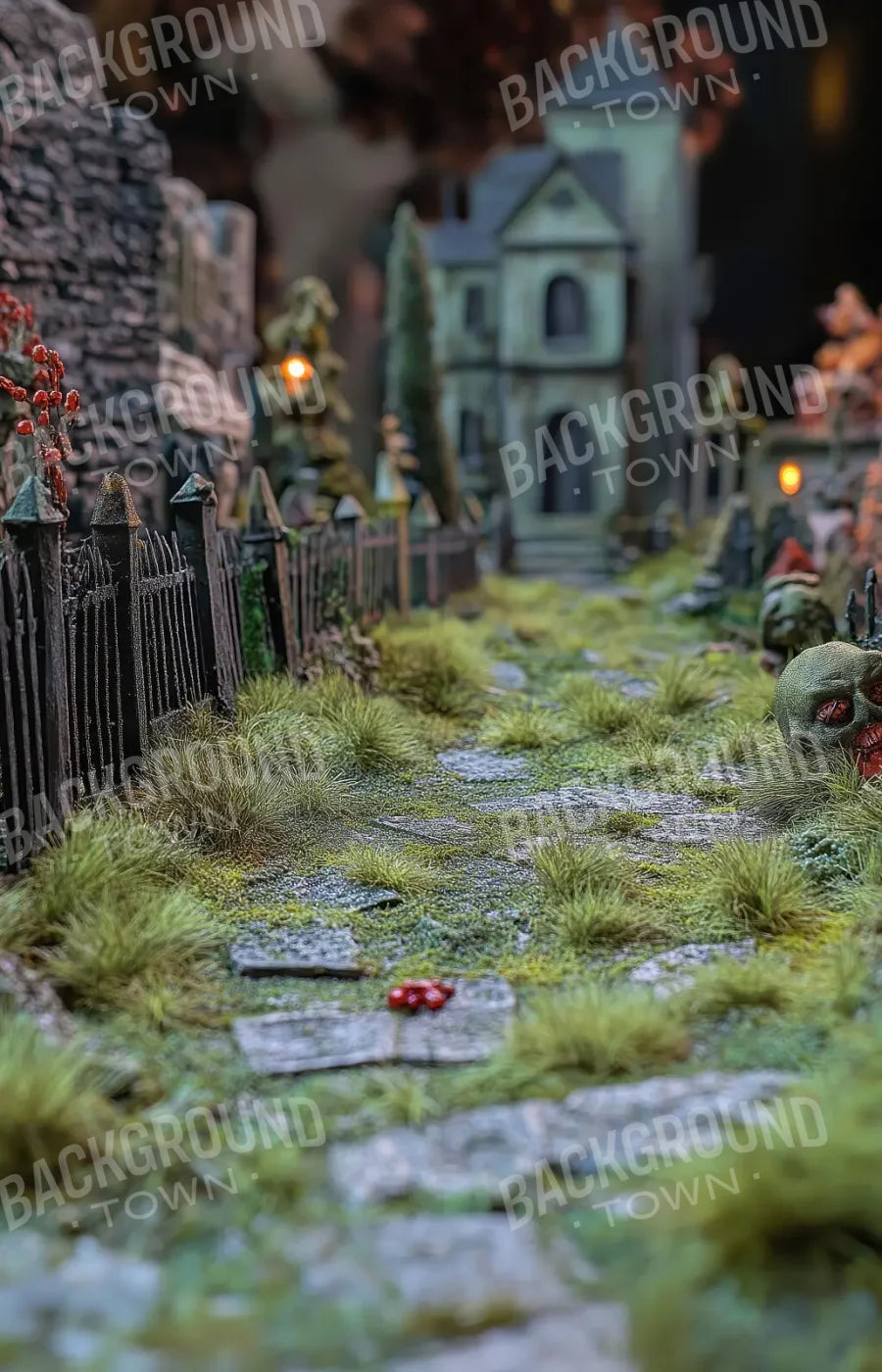 Walk Through Zombie Graveyard2 9’x14’ UltraCloth (108 x 168 inch) Backdrop