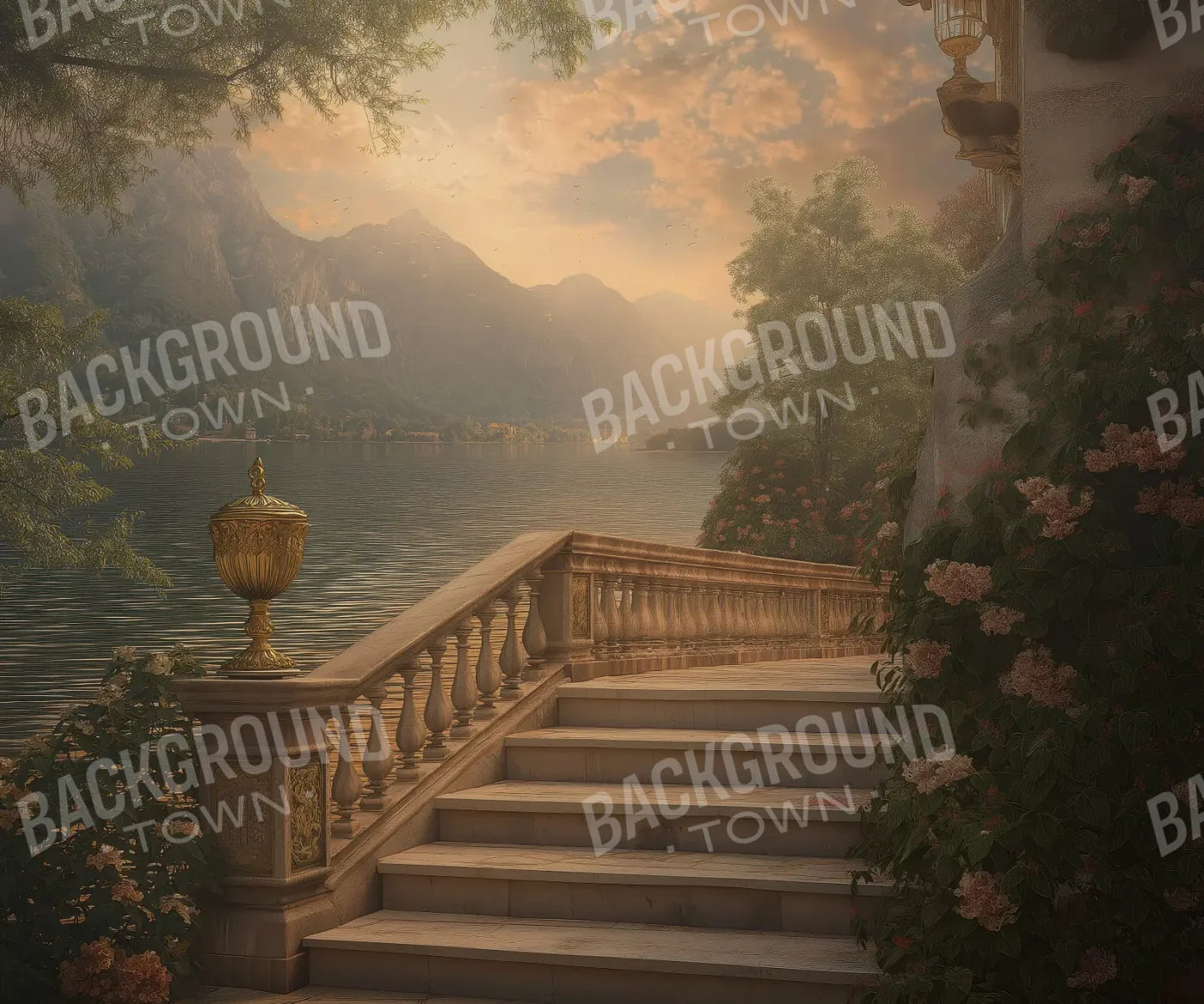 Walkway By Water 12’x10’ UltraCloth (144 x 120 inch) Backdrop