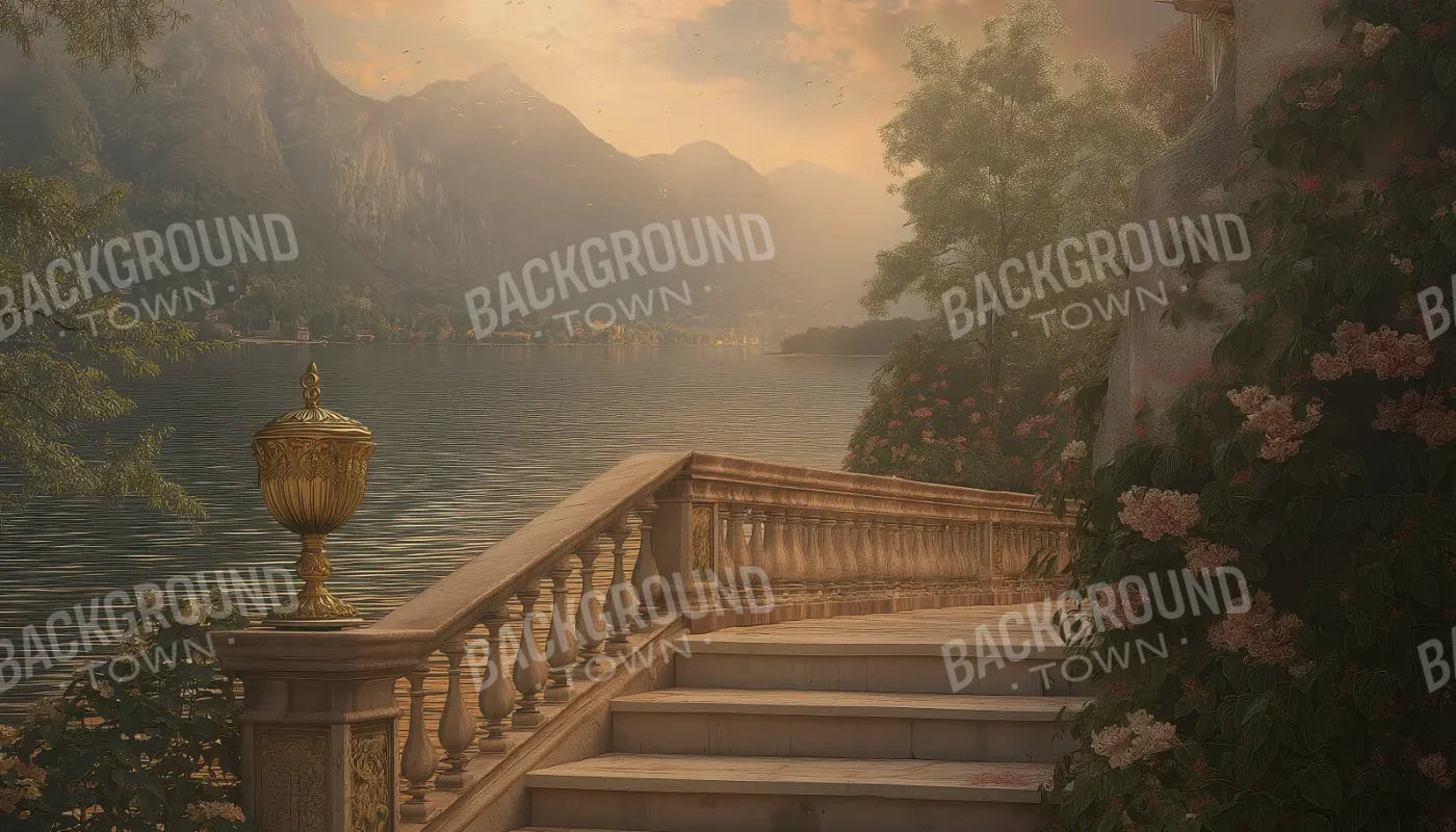 Walkway By Water 14’x8’ UltraCloth (168 x 96 inch) Backdrop