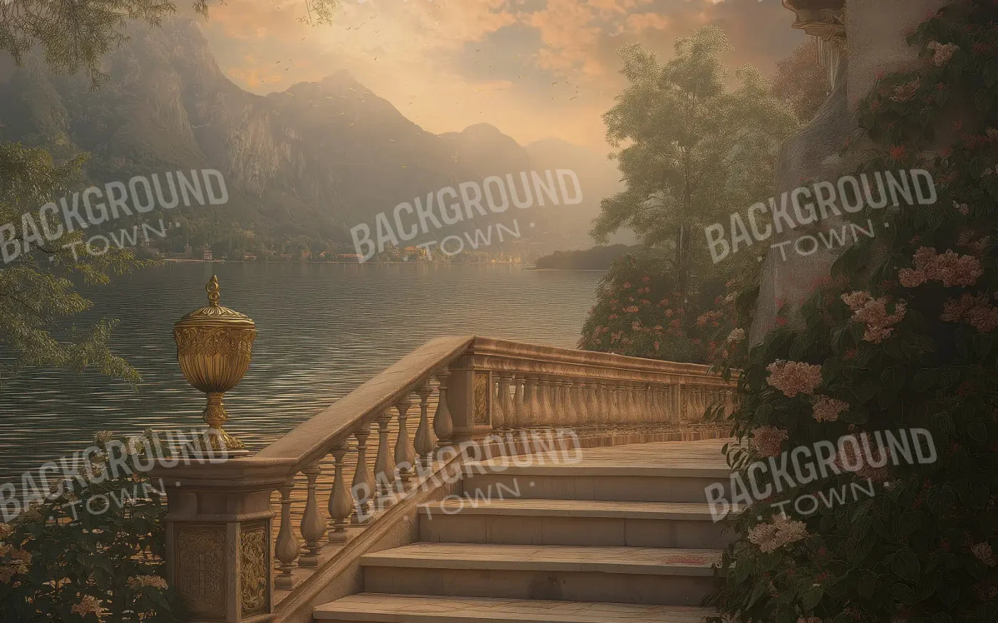 Walkway By Water 16’x10’ UltraCloth (192 x 120 inch) Backdrop