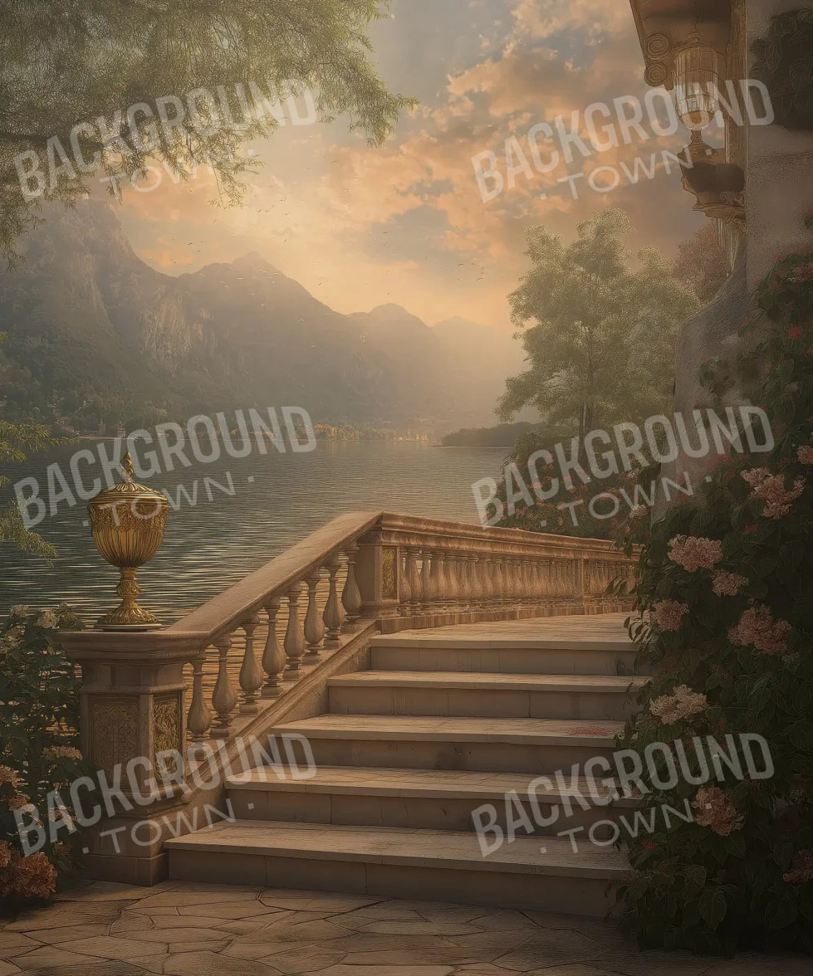 Brown Green Pink Backdrop for Photography