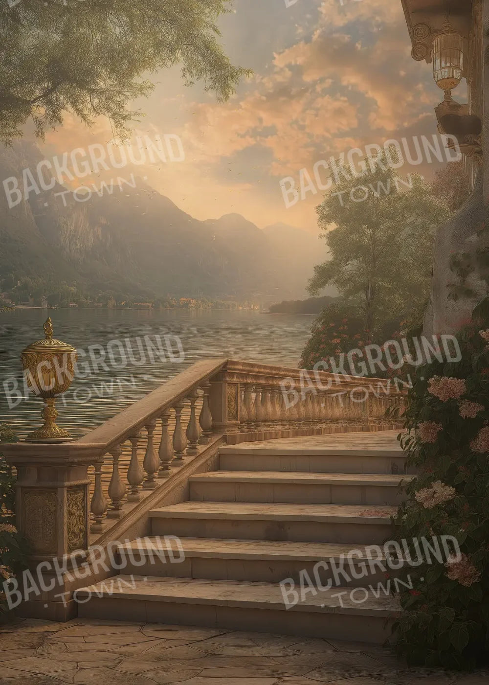 Walkway By Water 5’x7’ UltraCloth (60 x 84 inch) Backdrop