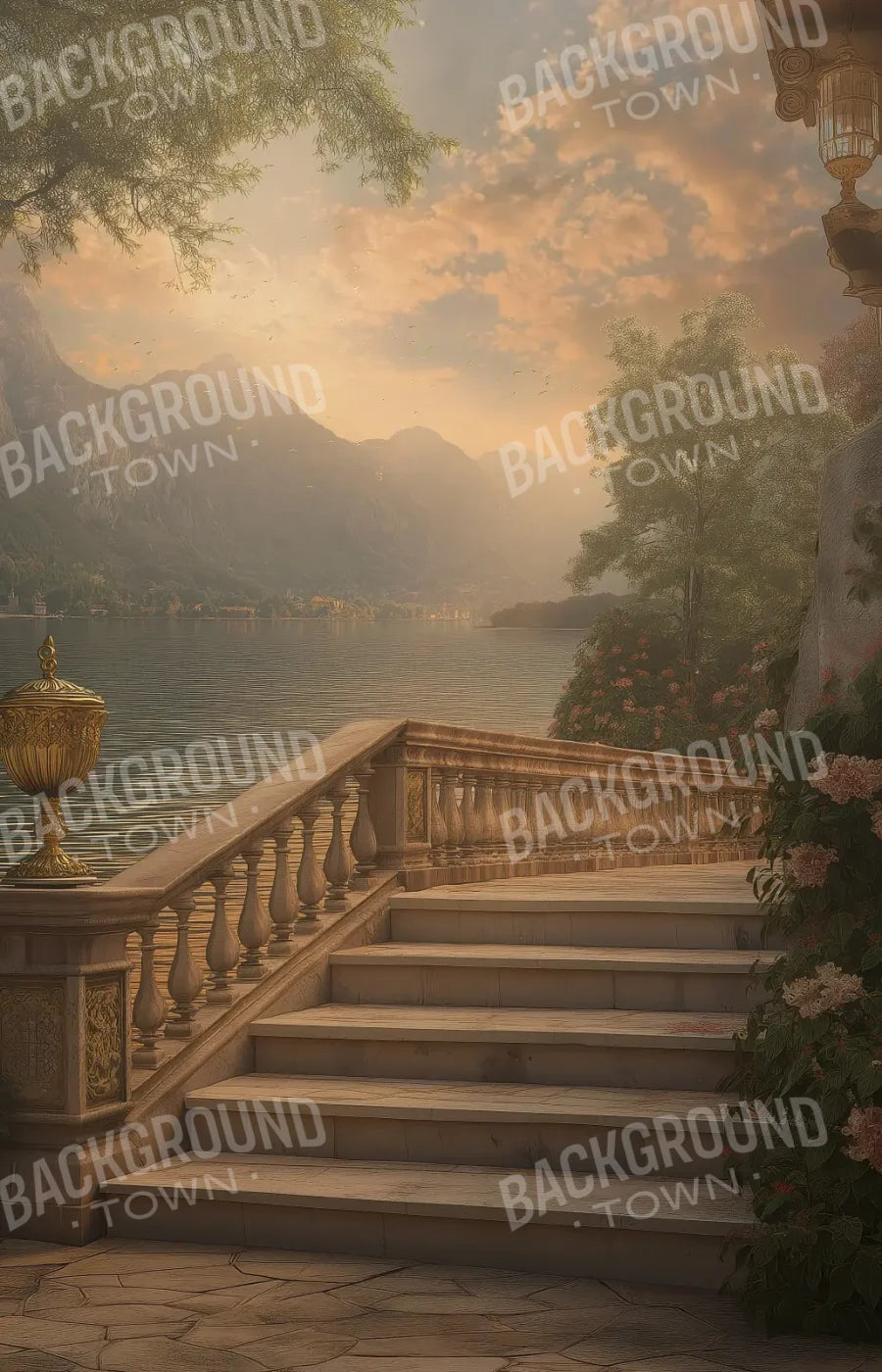 Walkway By Water 9’x14’ UltraCloth (108 x 168 inch) Backdrop
