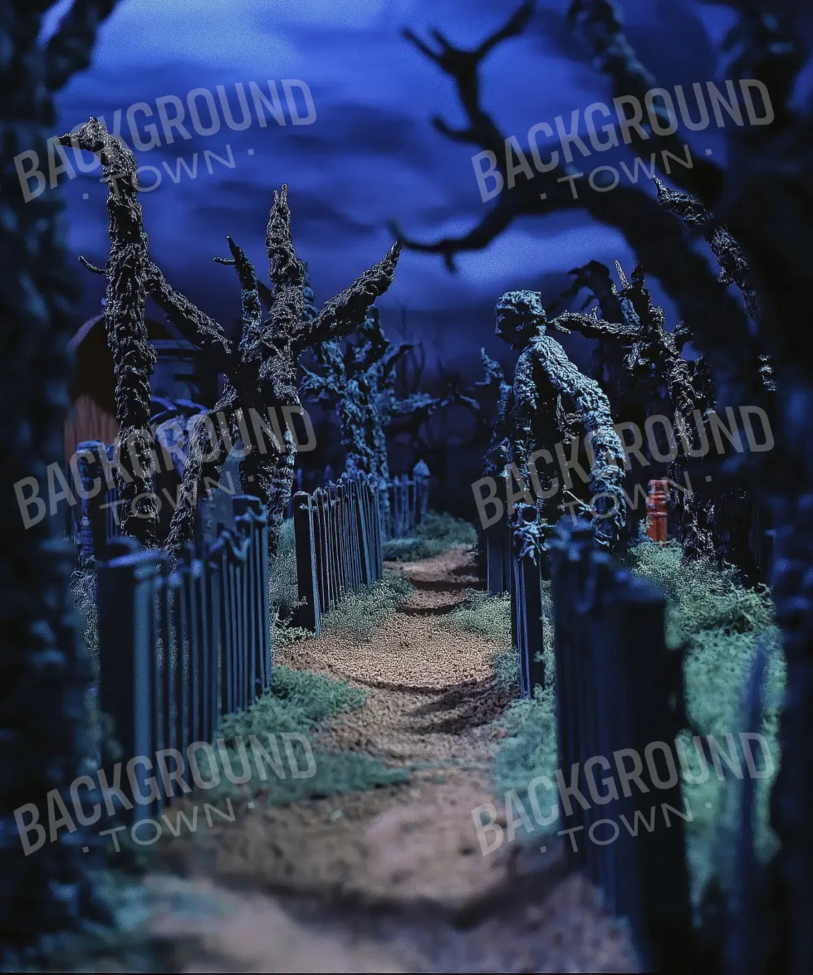 Walkway Through A Cemetary2 10’x12’ UltraCloth (120 x 144 inch) Backdrop