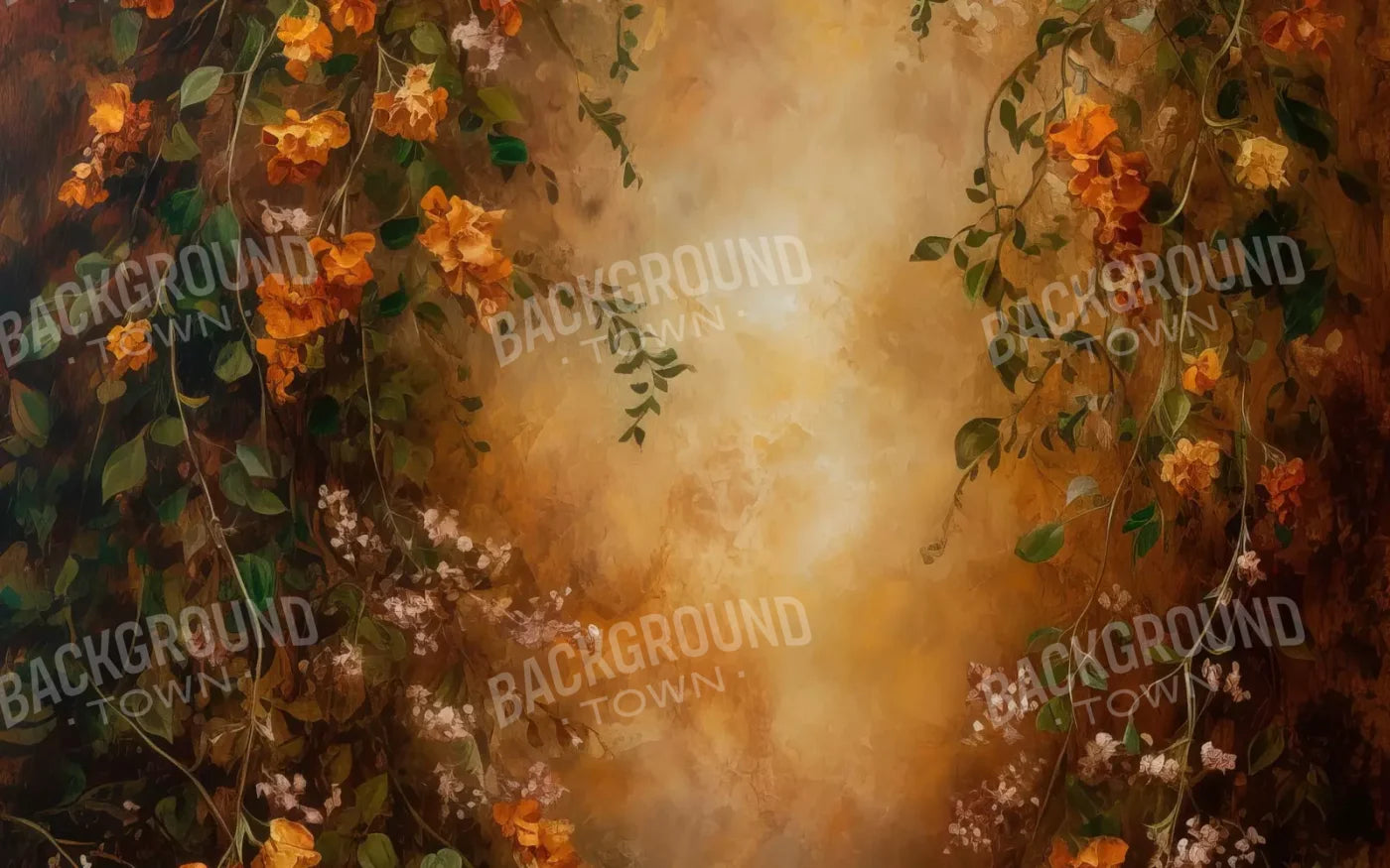 Warm Autumn Painted 8’X5’ Ultracloth (96 X 60 Inch) Backdrop