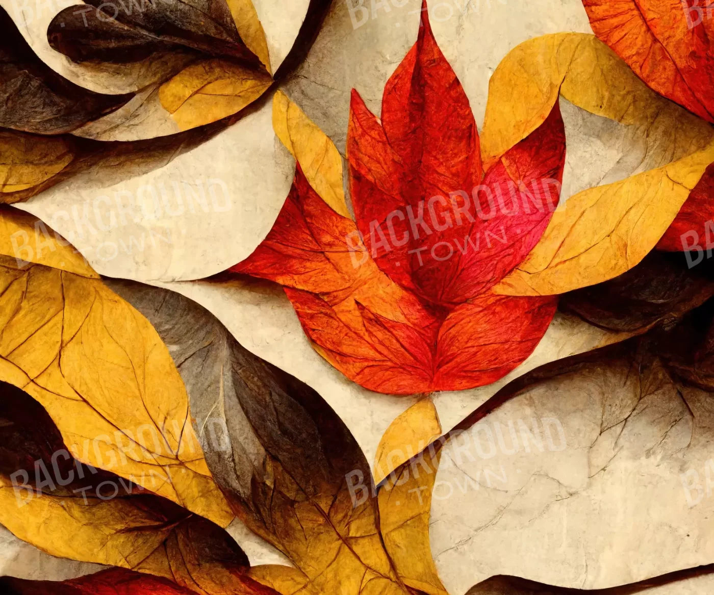 Warm Leaves 12’X10’ Ultracloth (144 X 120 Inch) Backdrop
