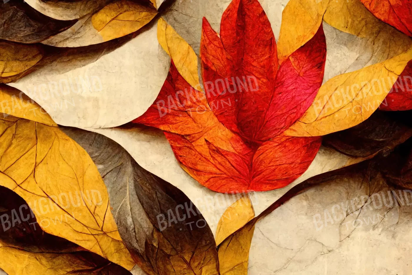 Warm Leaves 12’X8’ Ultracloth (144 X 96 Inch) Backdrop