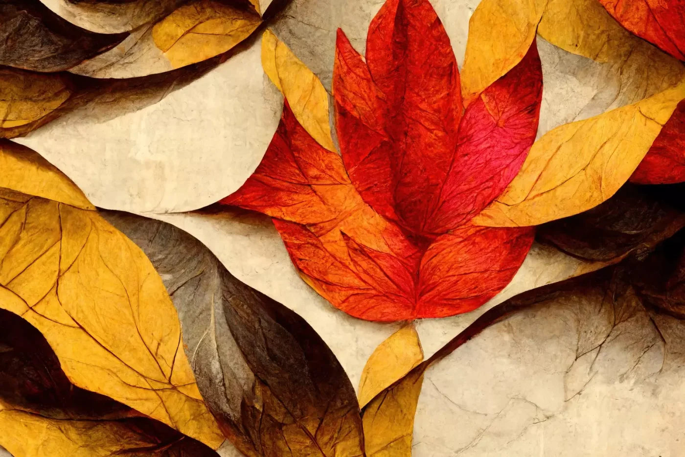 Warm Leaves 12’X8’ Ultracloth (144 X 96 Inch) Backdrop