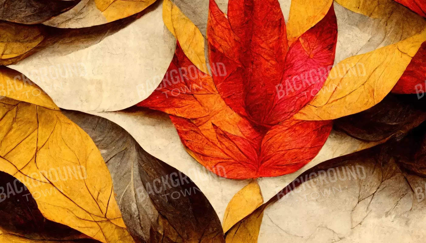 Warm Leaves 14’X8’ Ultracloth (168 X 96 Inch) Backdrop