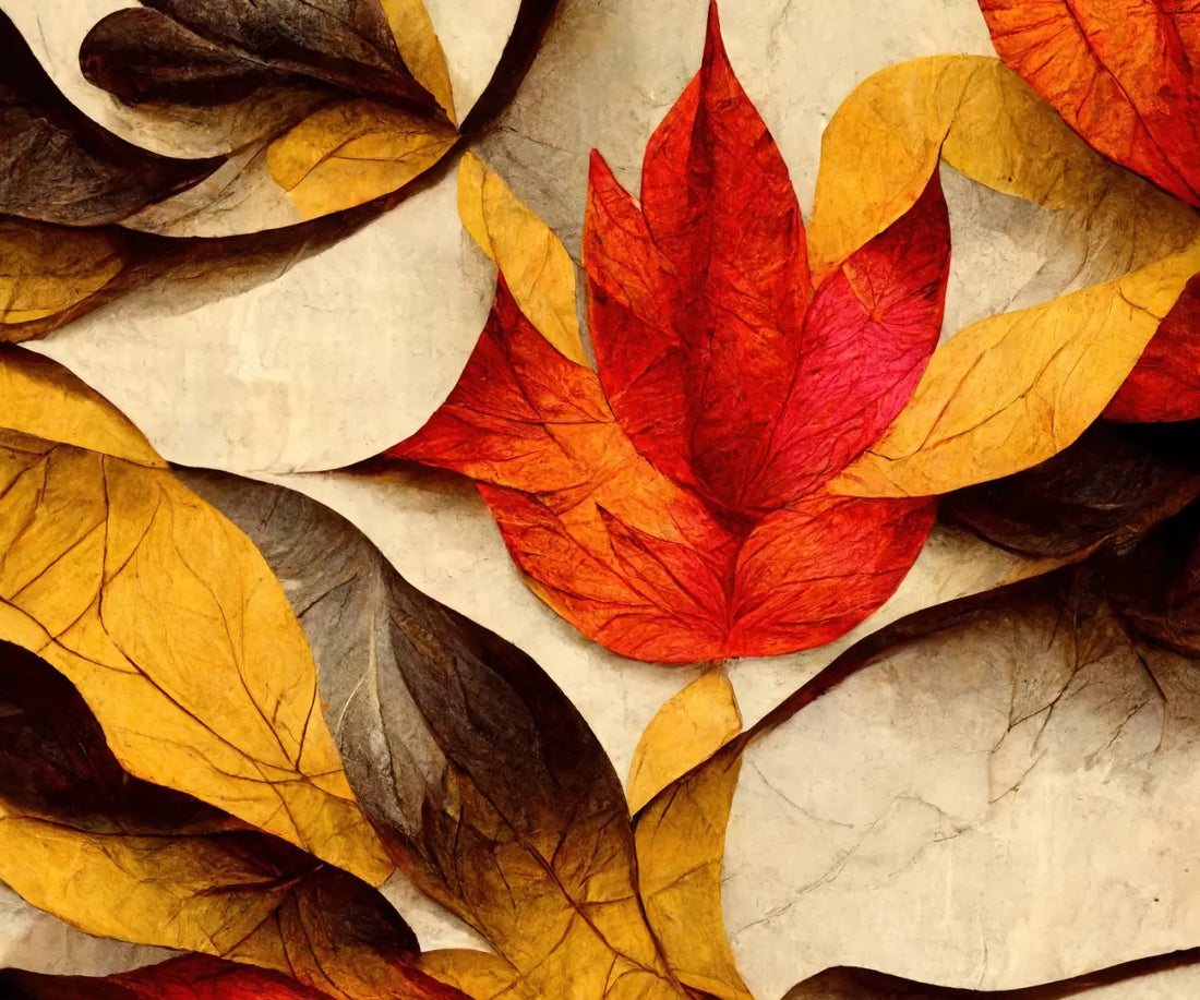Warm Leaves 5’X4’2 Fleece (60 X 50 Inch) Backdrop