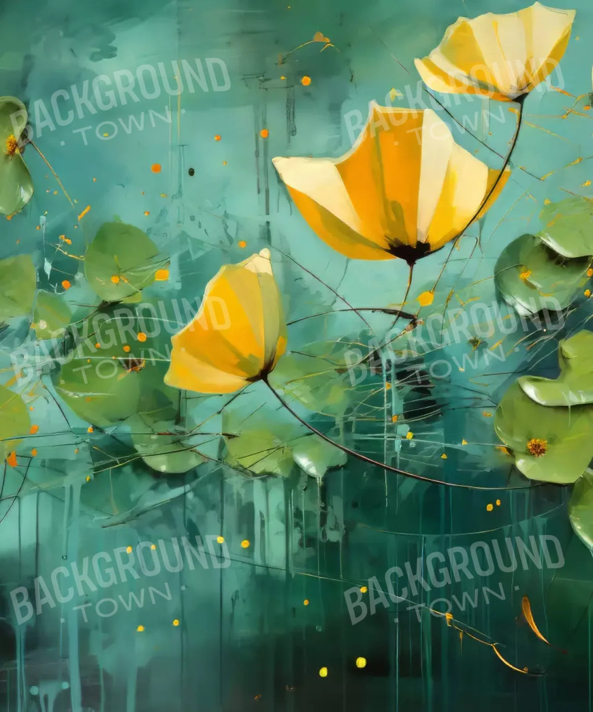 Green, Yellow Backdrop for Photography